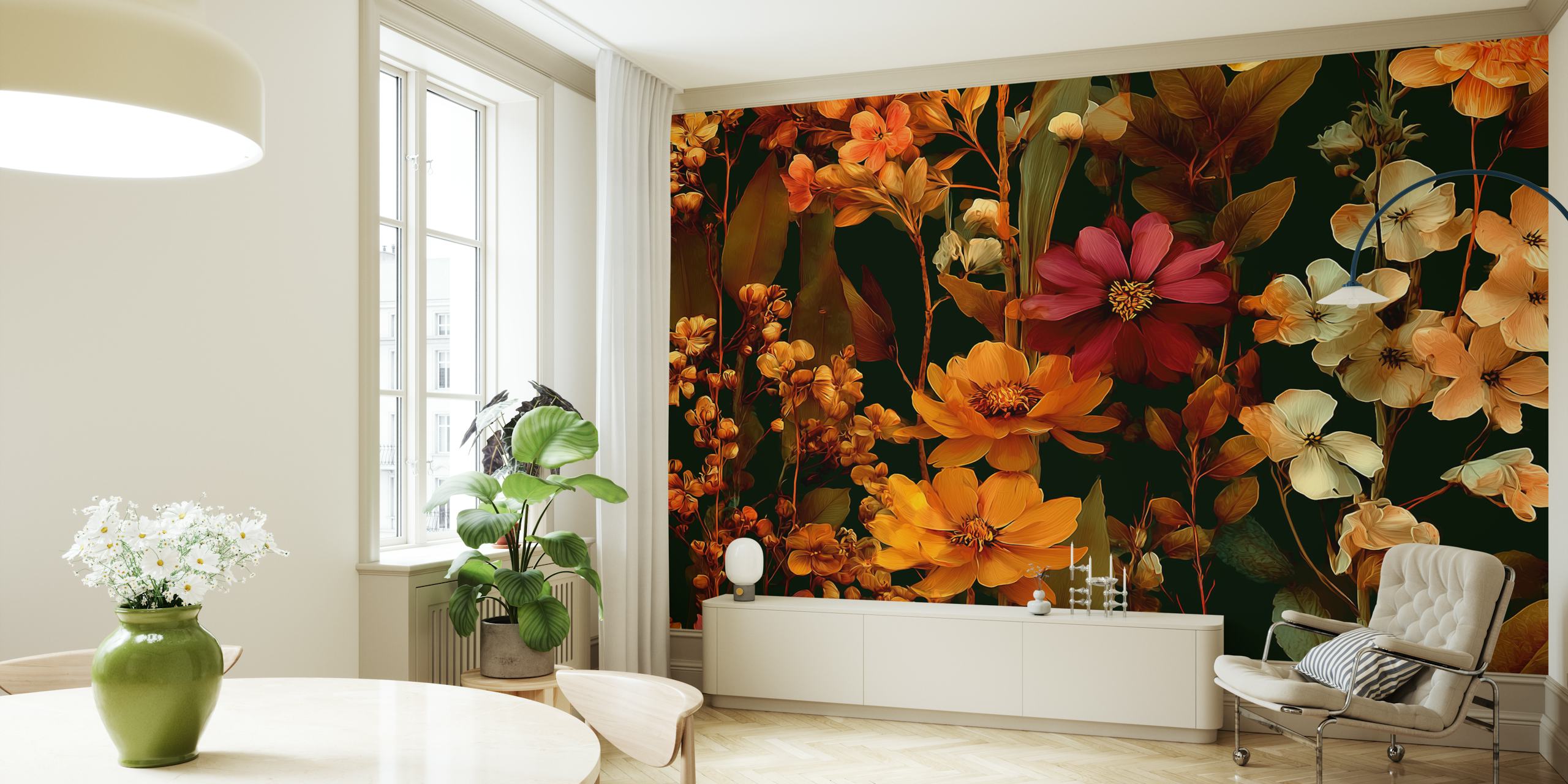 Floraldesign in warmen Herbstfarben